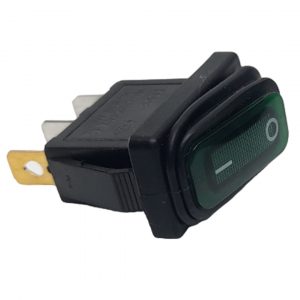 Boton de interruptor 2 pases con luz verde grande