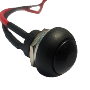 Boton pulsador con cable, color negro