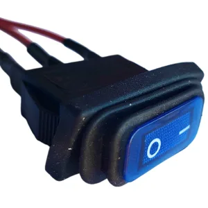 Boton de interruptor 2 pases con luz azul grande